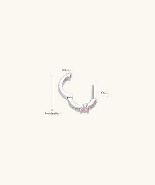 Sparkle Heart Hoop - OumoJewelry
