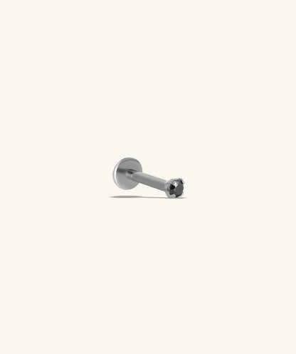 Titanium Charm Gemstones Flatback Stud