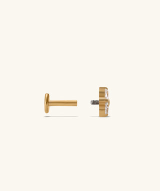 Titanium Flower Flatback Stud - OumoJewelry