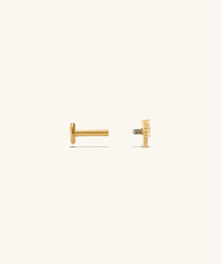 Titanium Fan-Shaped Star Flatback Stud - OumoJewelry