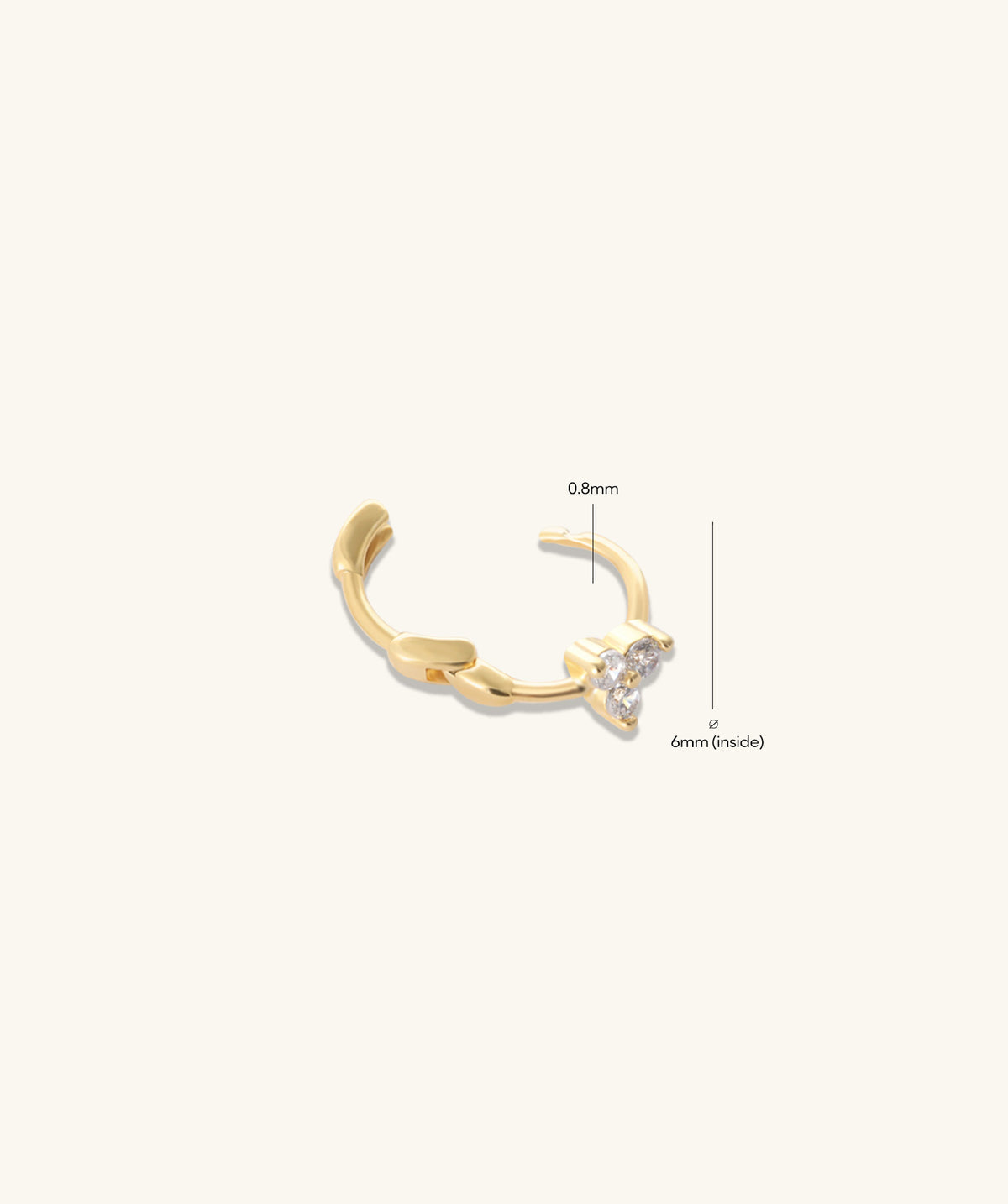 Petite Gems Helix Hoop - Stainless Steel - Helix - Oumo Jewelry