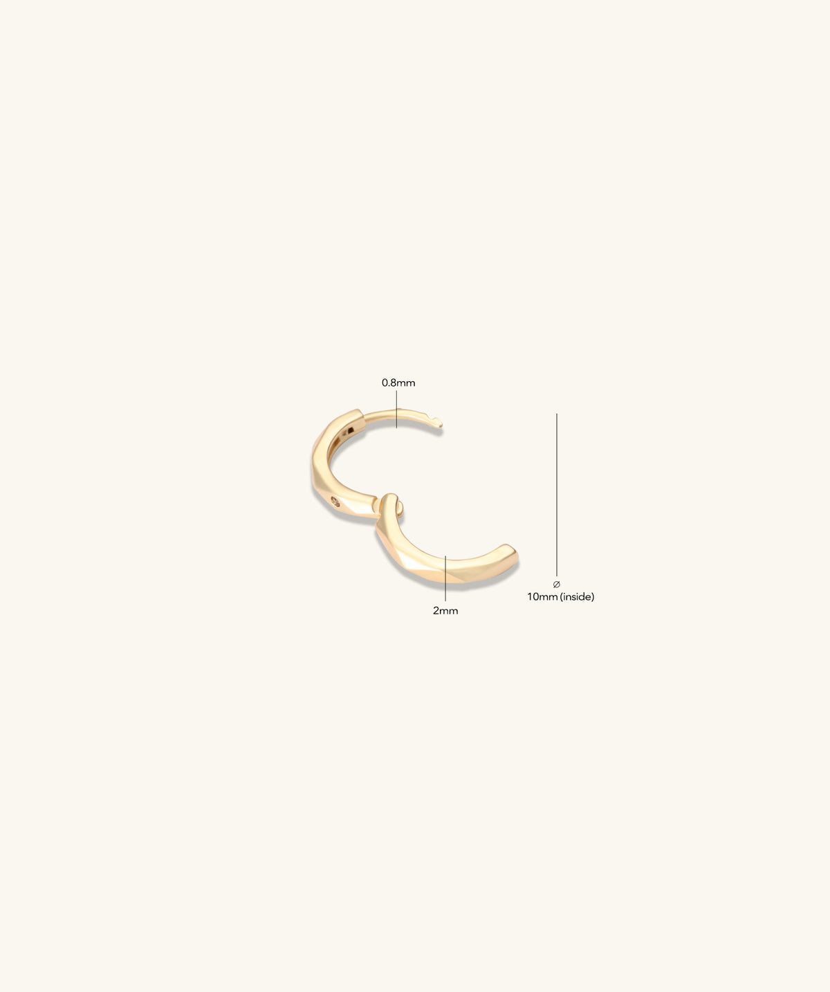 Geometric Rhombus Hoop - Brass - Lobe - Oumo Jewelry