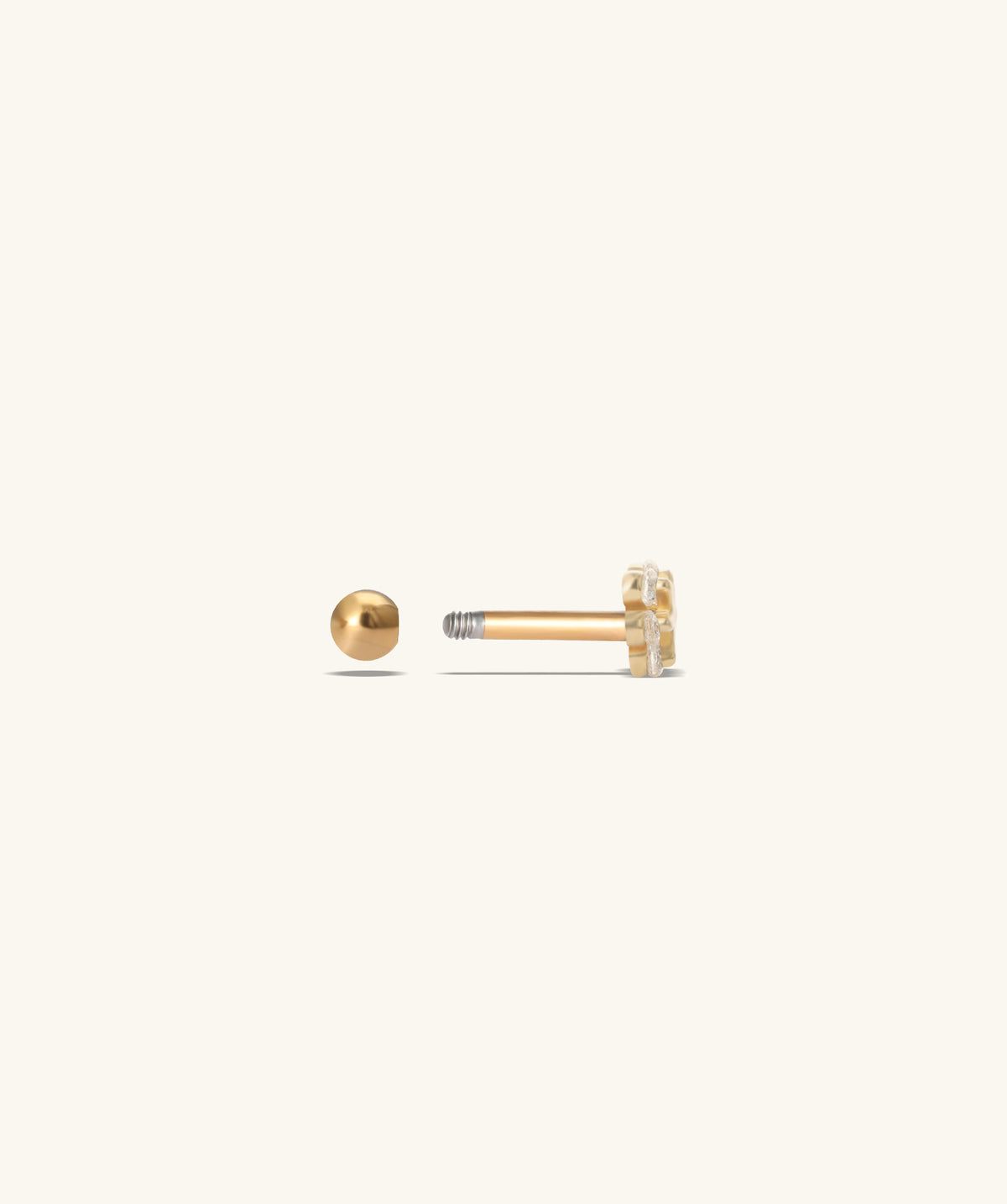 Cute Floral Stud - Stainless Steel - Upper Lobe, Helix, Flat - Oumo Jewelry