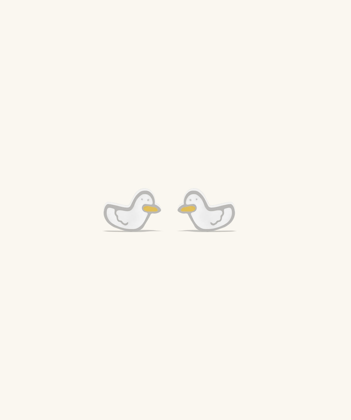 Cute Duck Studs - Stainless Steel - Upper Lobe, Helix, Flat - Oumo Jewelry
