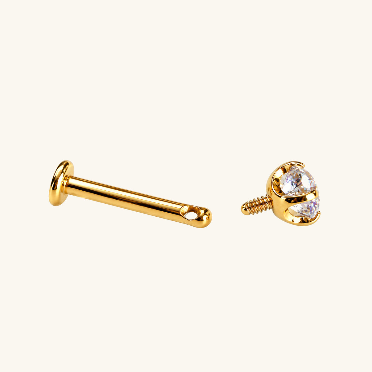 Titanium Gaia Vertical Helix Stud - OumoJewelry