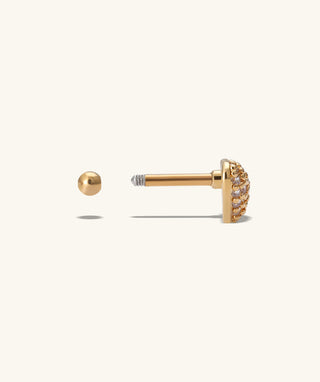 Radiant Puffed Heart Stud - OumoJewelry