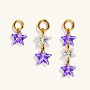 Star CZ Charm Drop Set - OumoJewelry