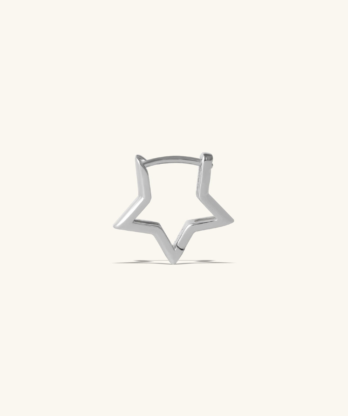 Star Helix Hoop - Brass - Lobe, Upper Lobe, Helix - Oumo Jewelry