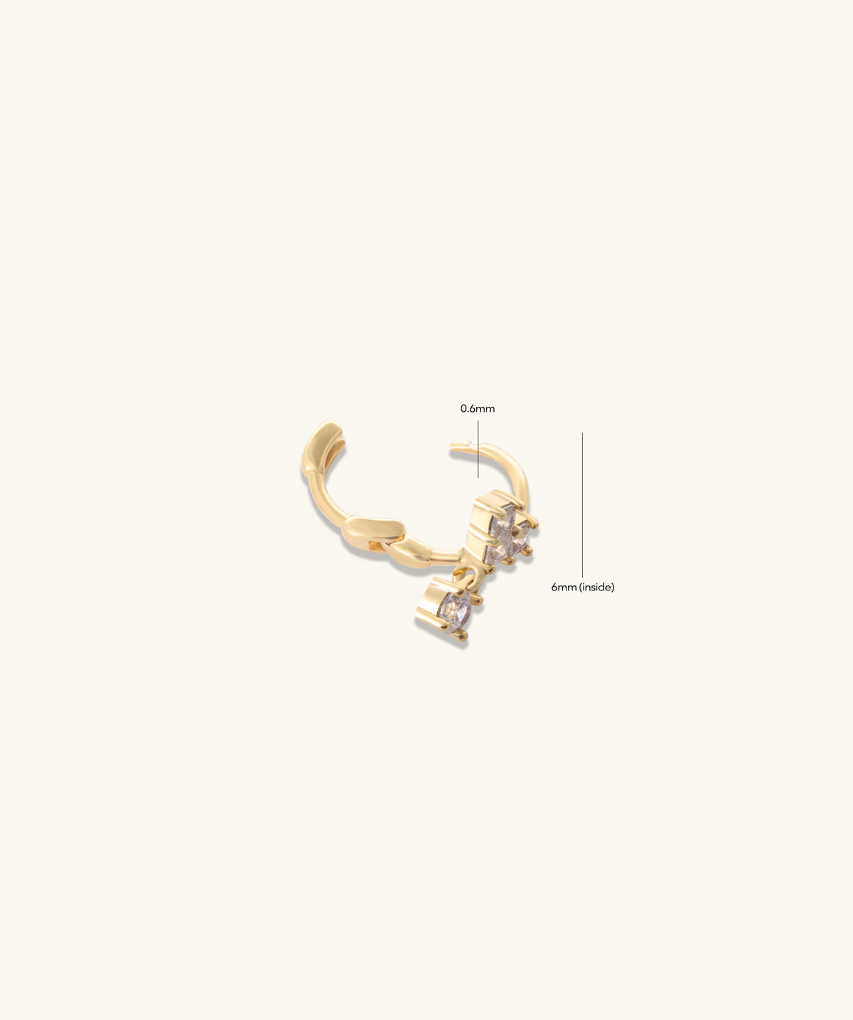 Heart Helix Hoop - Stainless Steel - Helix, Upper Lobe - Oumo Jewelry