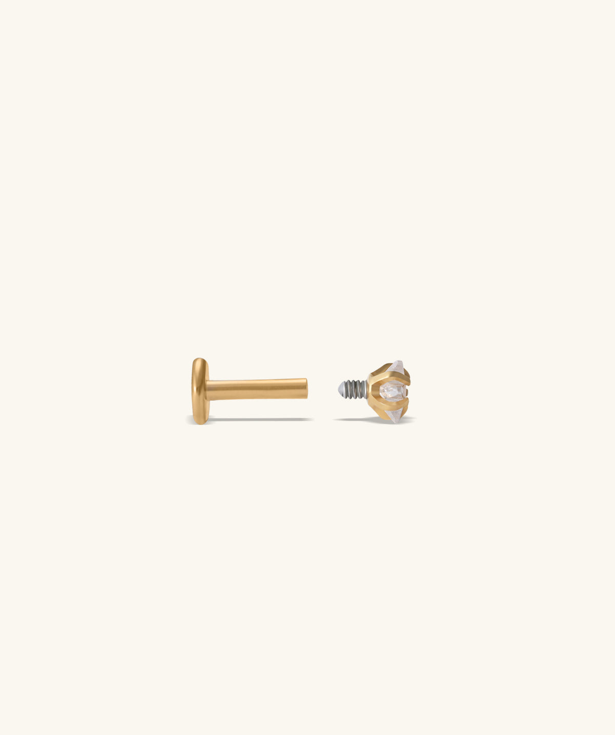Sparkling Star Flatback Stud - Stainless Steel - Upper Lobe, Helix, Forward Helix - Oumo Jewelry
