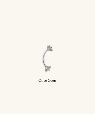 Charm Gem Curved Barbell