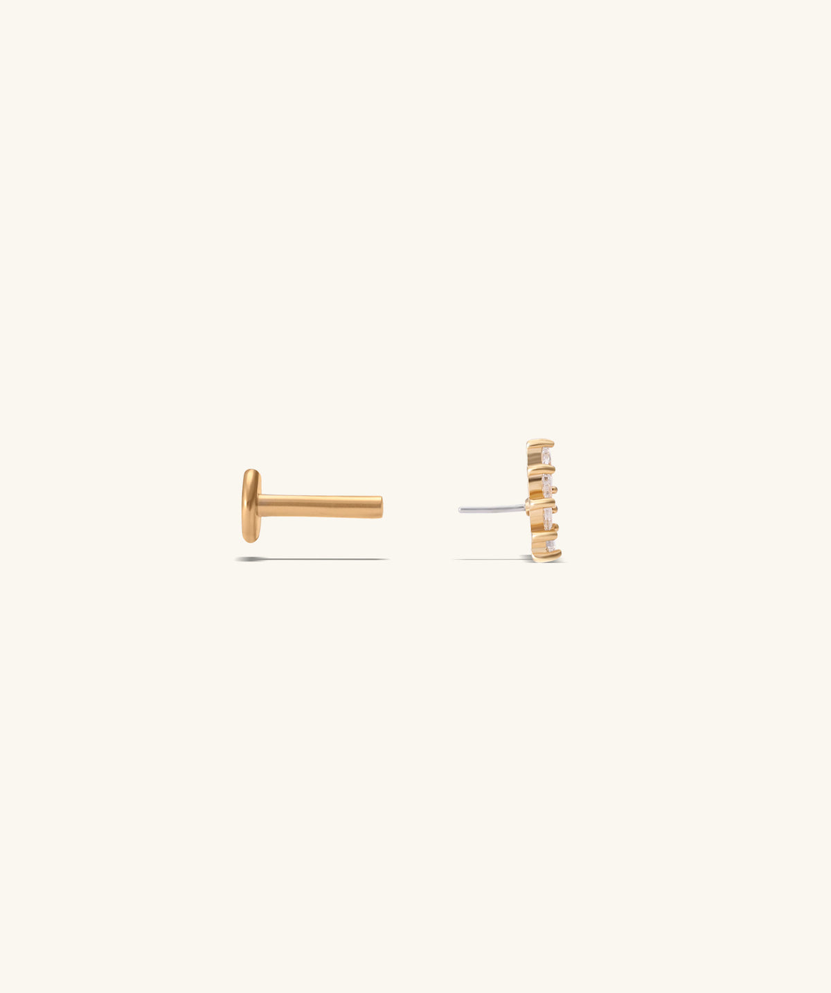 Marquise Titanium Stud - Titanium - Helix, Upper Lobe, Conch - Oumo Jewelry