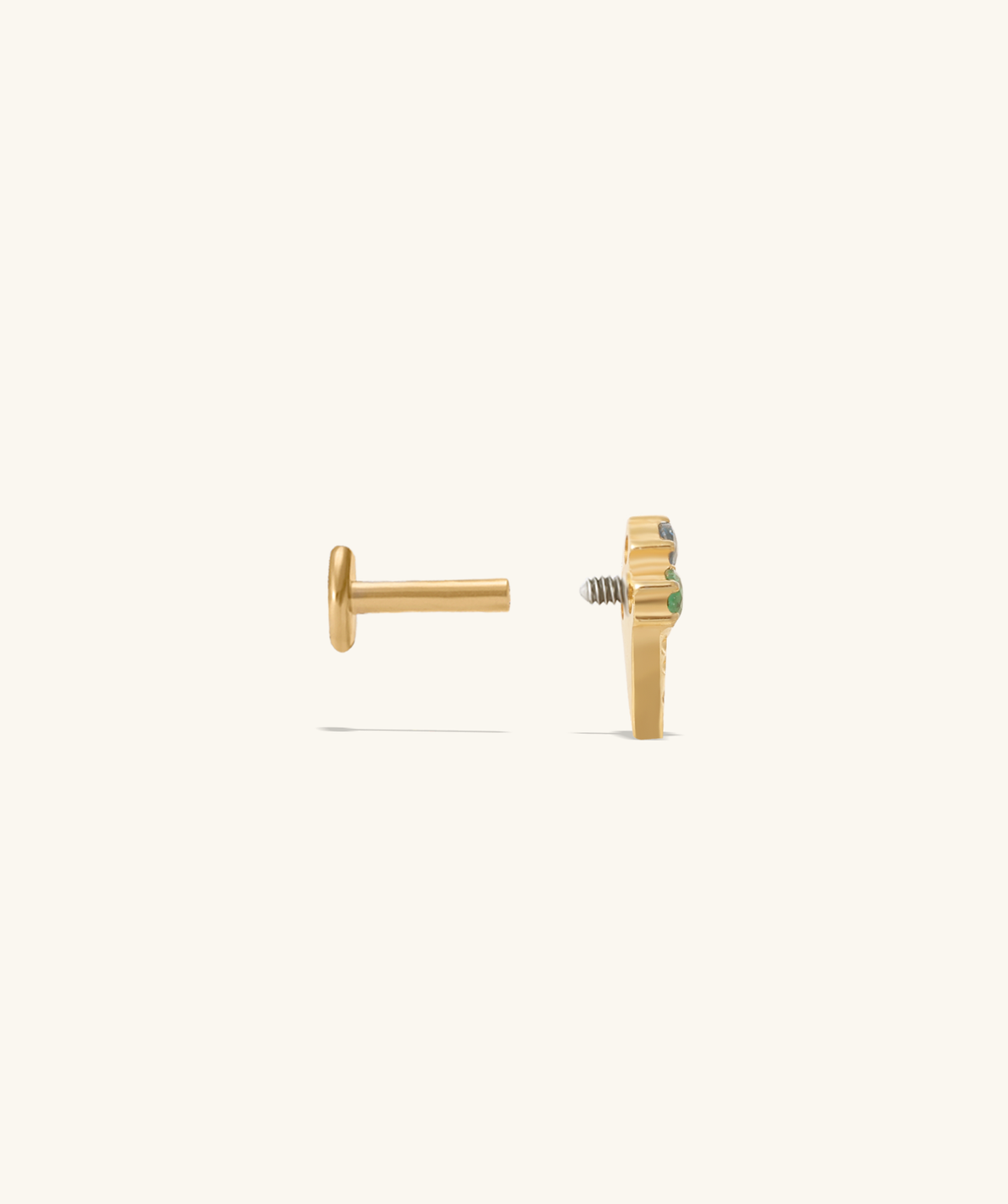 Titanium Ice Cream Stud - Titanium - Upper Lobe, Helix, Conch - Oumo Jewelry