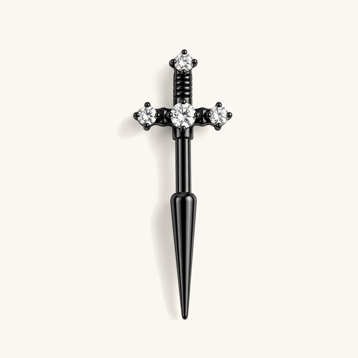 Titanium Sword Vertical Helix Stud