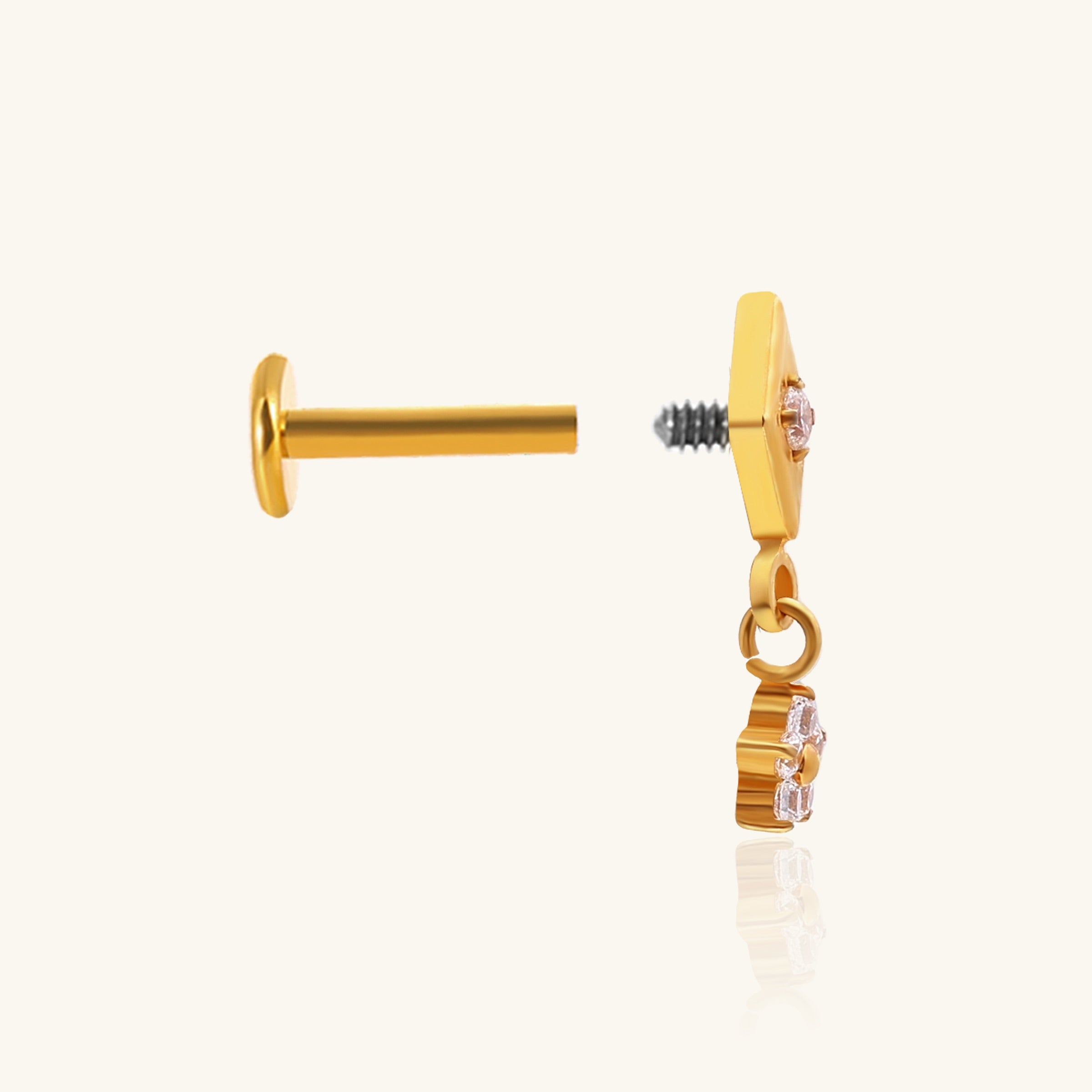 Titanium Serin Flower Stud