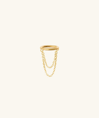 Titanium Chain Clicker Hoop - OumoJewelry