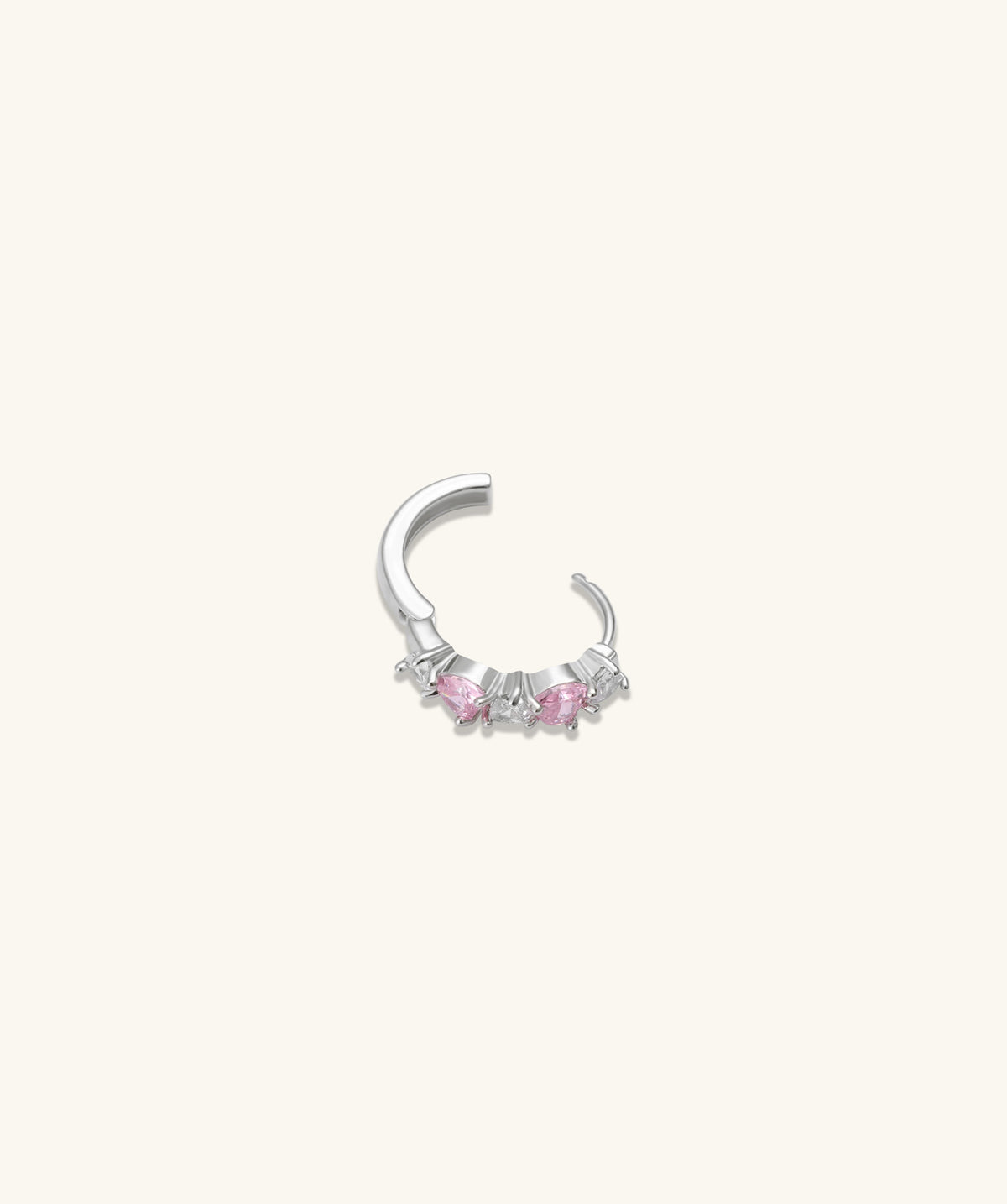 Hearts Hoops - Brass - Lobe - Oumo Jewelry