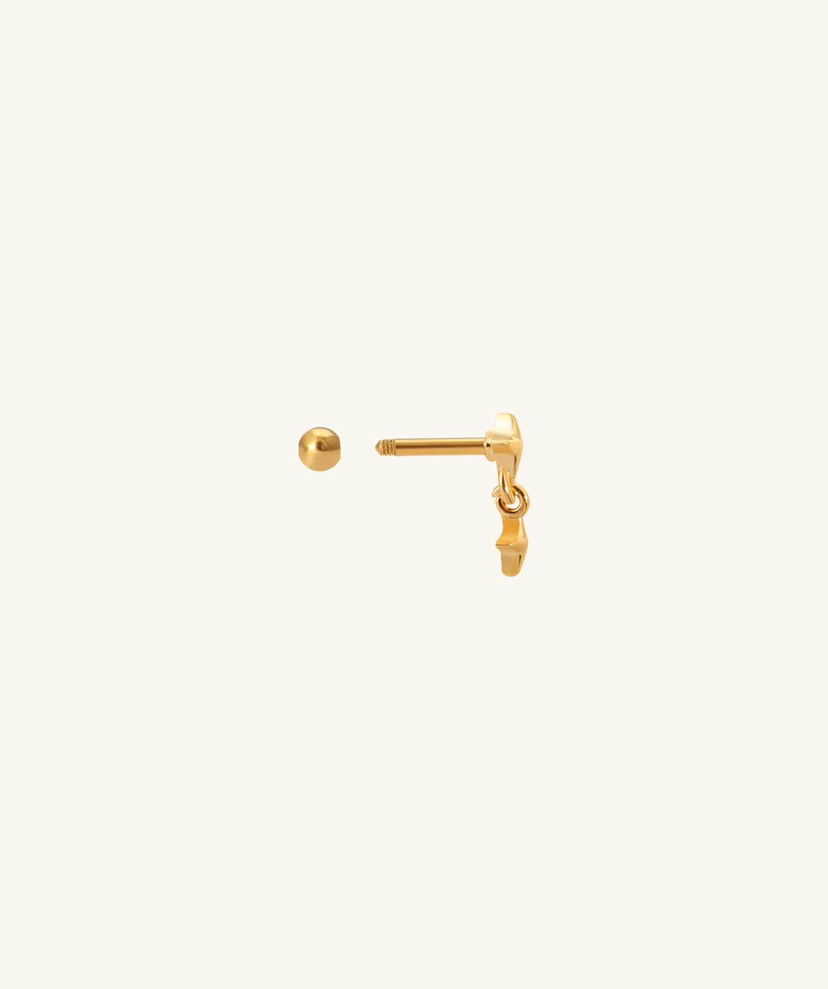 Cleo Stud - Stainless Steel - Upper Lobe, Helix, Flat - Oumo Jewelry