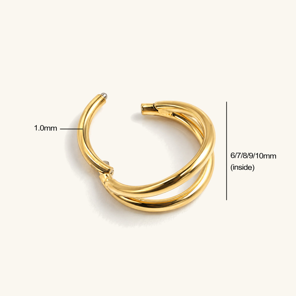 Titanium Faye Clicker Hoop