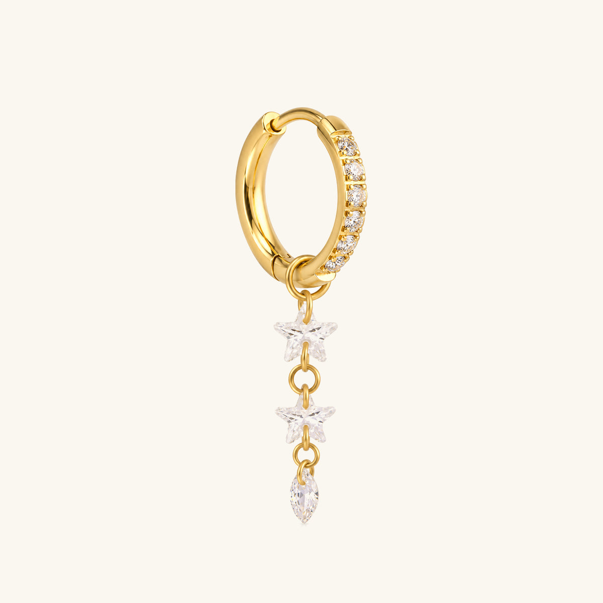 Starfall Chain Charm Hoop