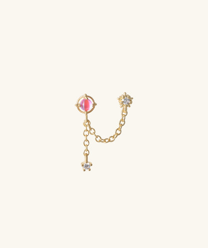Mystery Opal Chain Earring