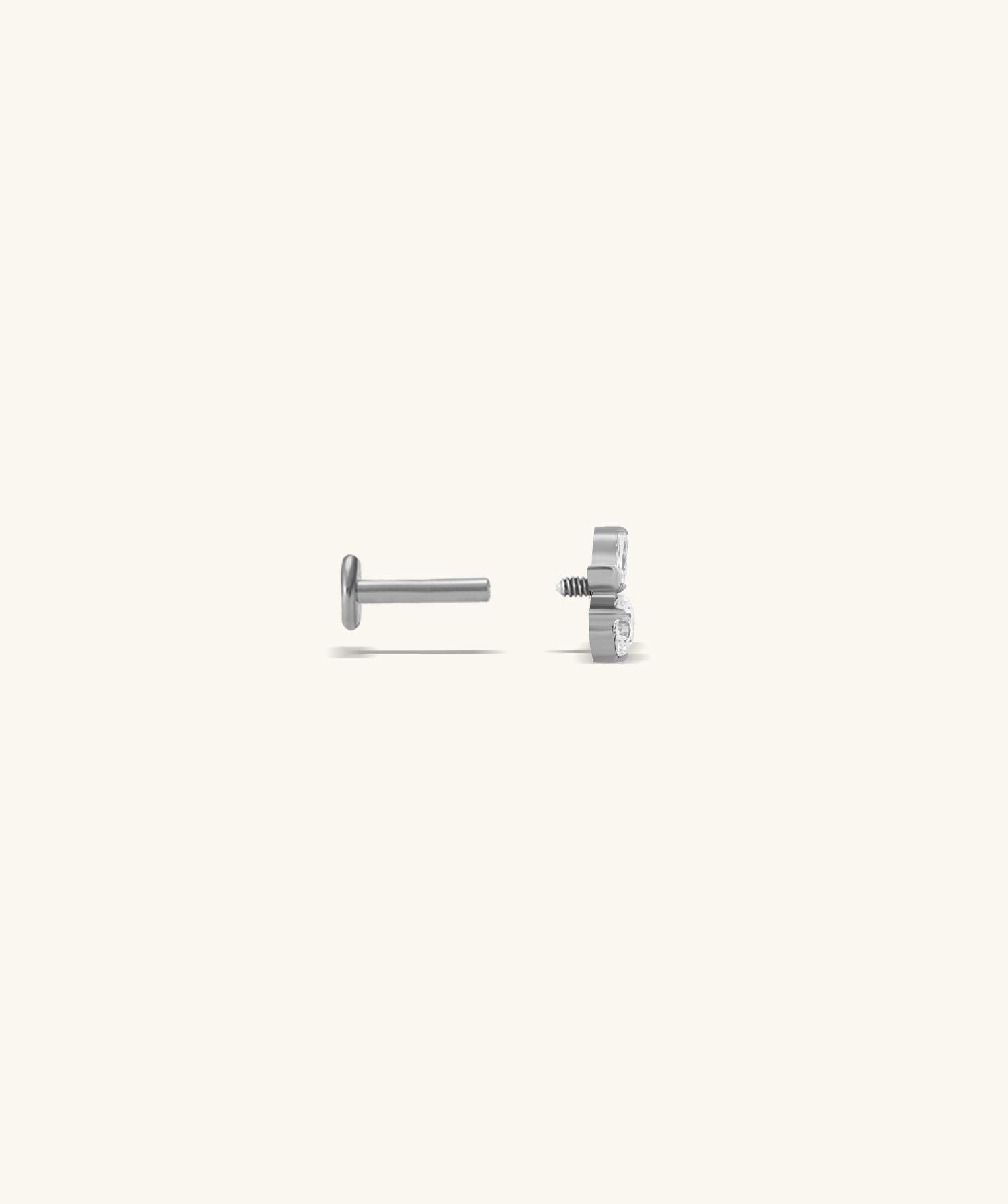 Titanium Plum Flatback Stud - OumoJewelry