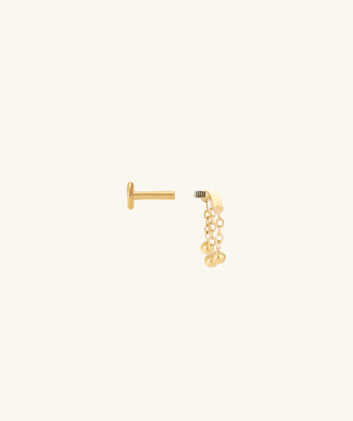Cool Chain Flatback Earring - Stainless Steel - Flat - Oumo Jewelry