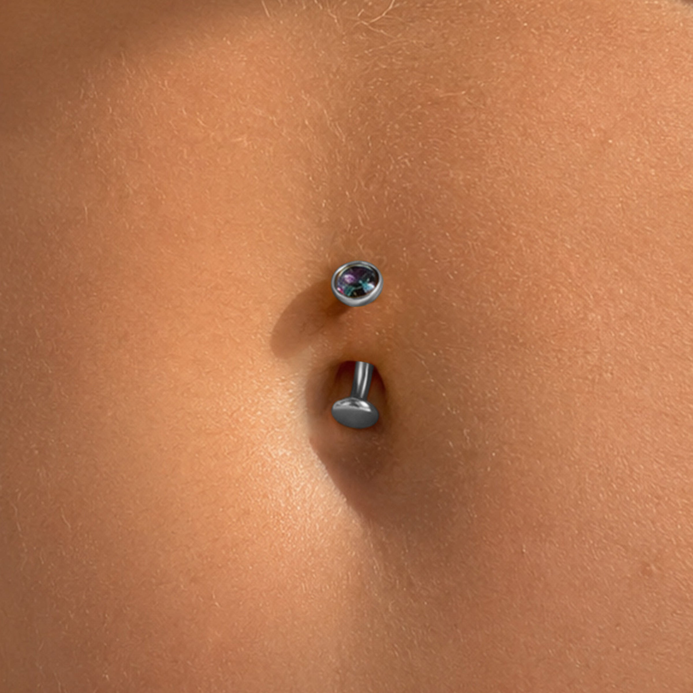Titanium Tansy Belly Ring