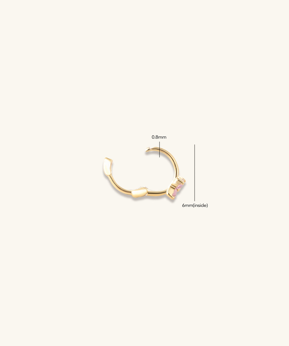Petal Hoop - Brass - Helix - Oumo Jewelry