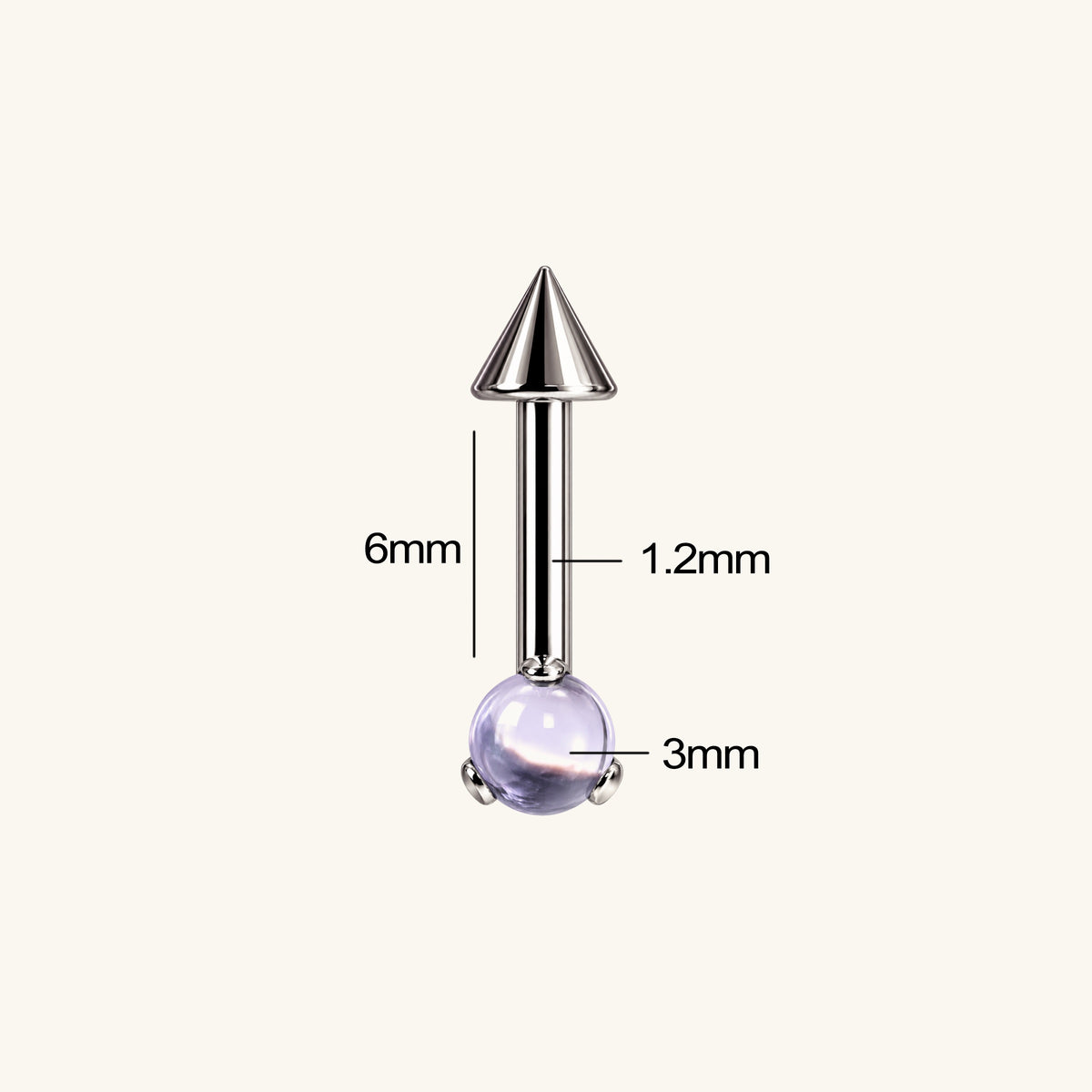 Titanium Leda Vertical Helix - OumoJewelry