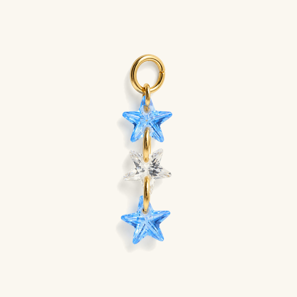 Three Star CZ Charm Drop - OumoJewelry