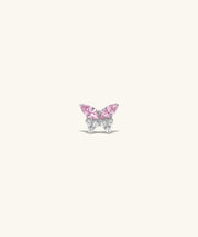 Titanium Charm Butterfly Flatback Stud - Titanium - Helix, Upper Lobe, Conch - Oumo Jewelry
