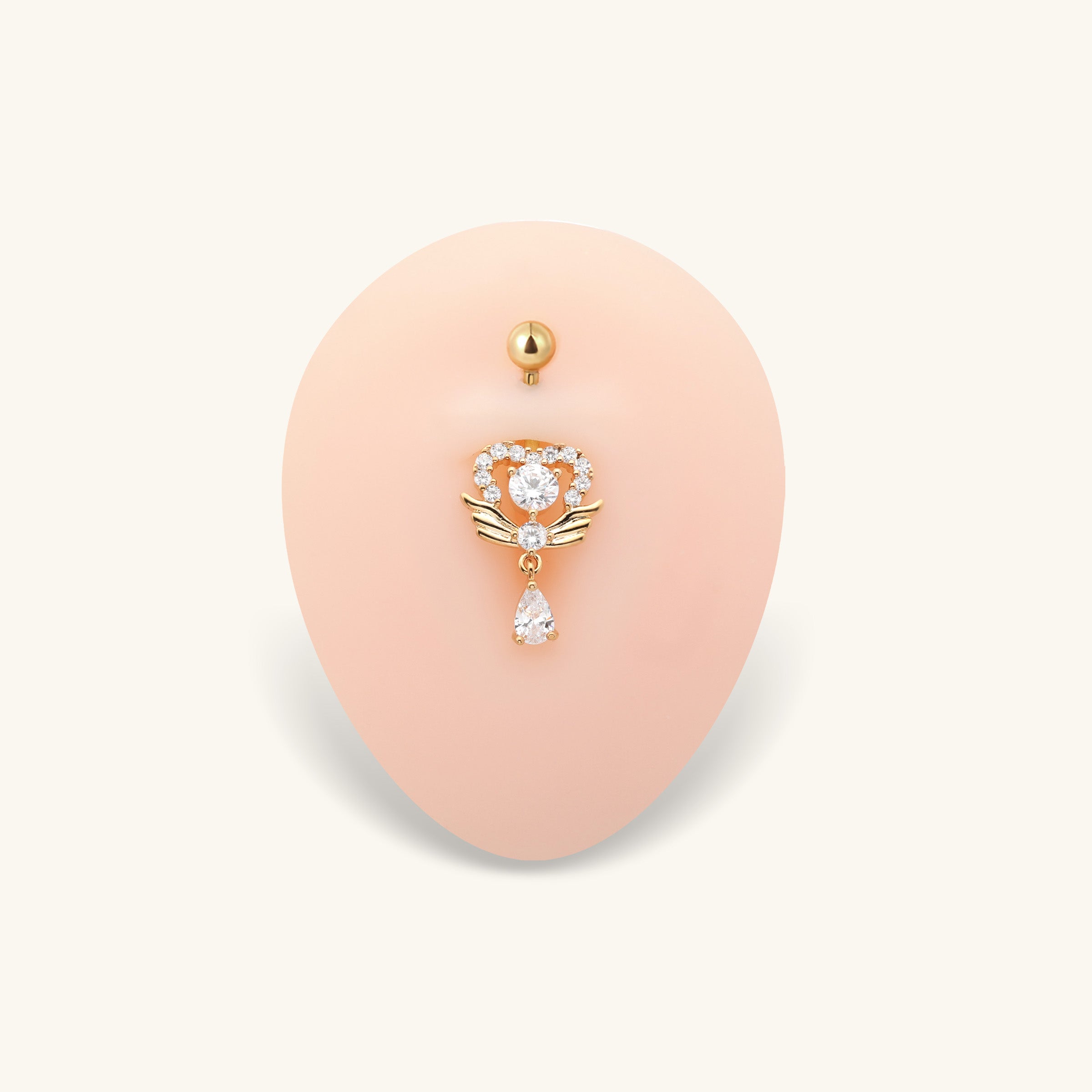 Toran Heart Belly Ring - OumoJewelry