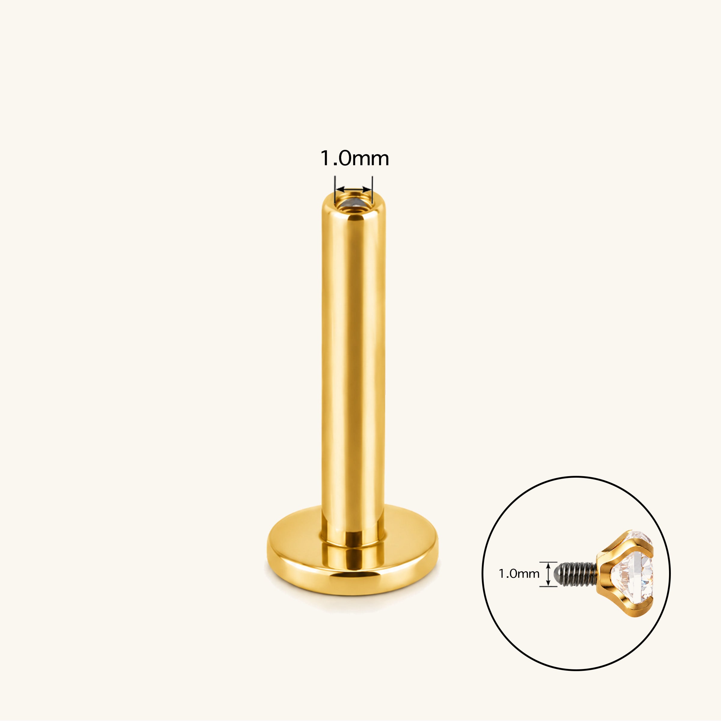 Internal Threaded Flat Back Post (Stainless Steel)