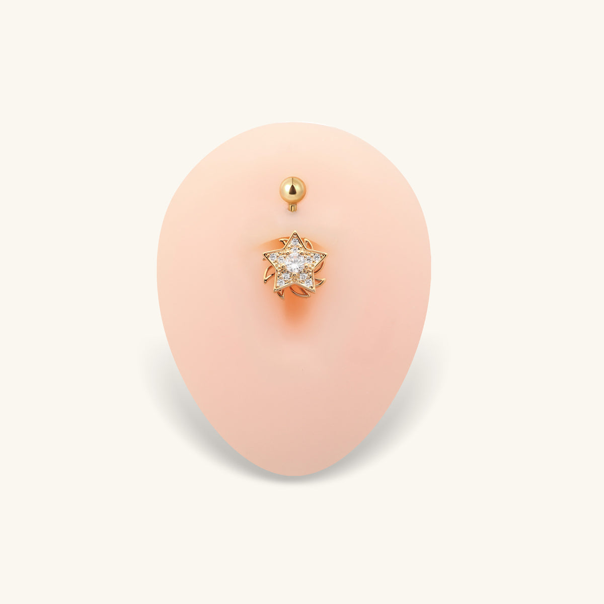 Rotating Star Belly Ring - Oumo Jewelry