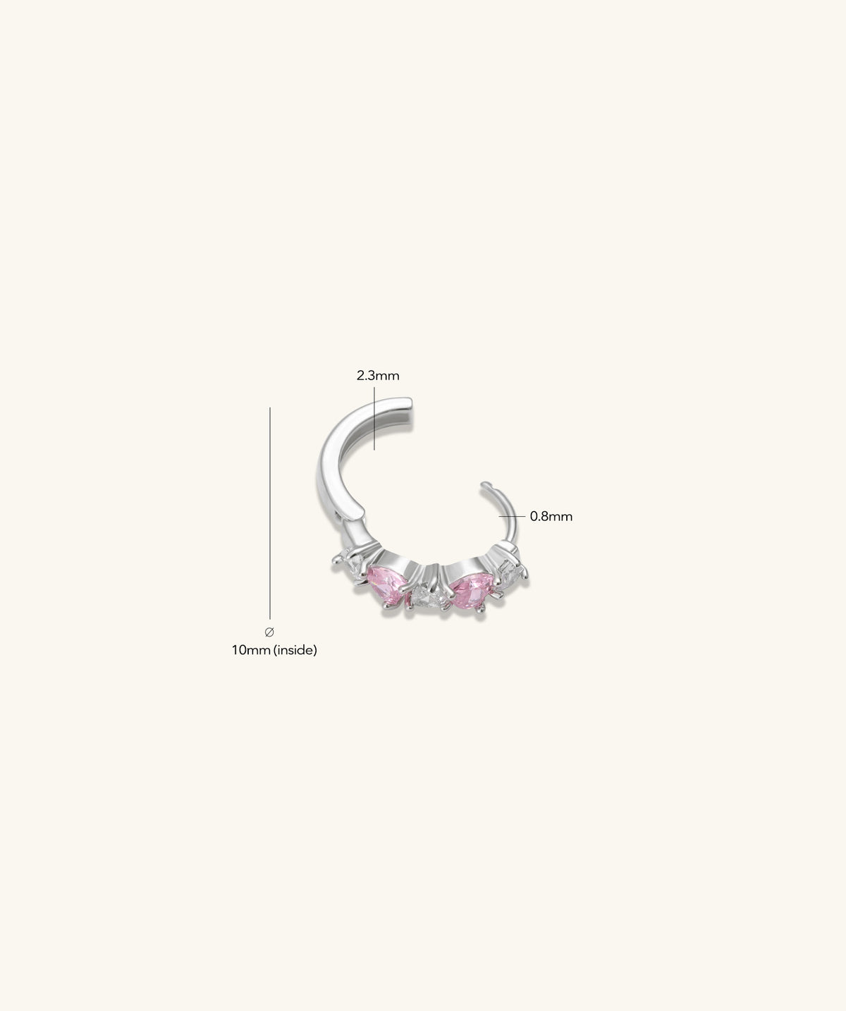Hearts Hoops - Brass - Lobe - Oumo Jewelry