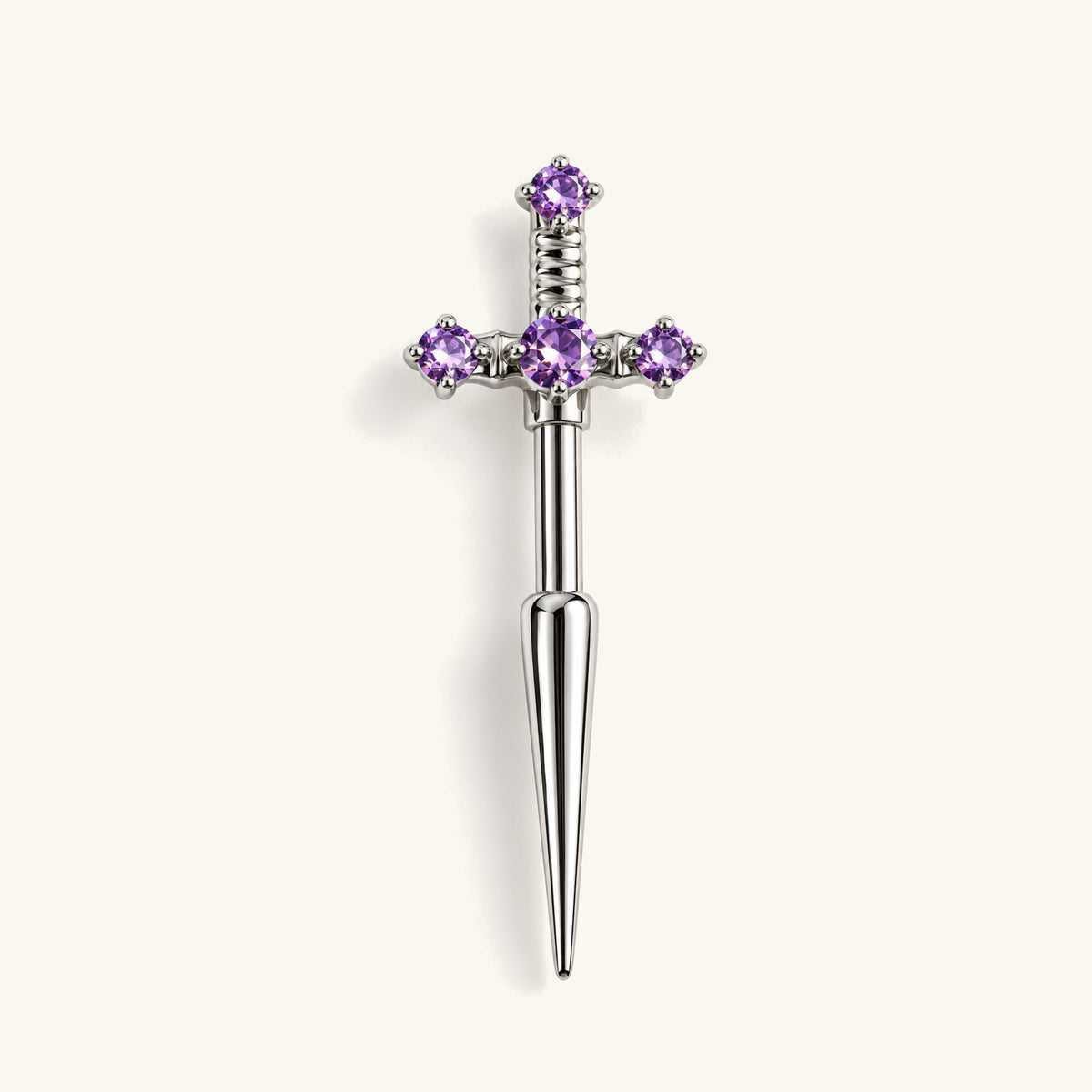 Titanium Sword Vertical Helix Stud