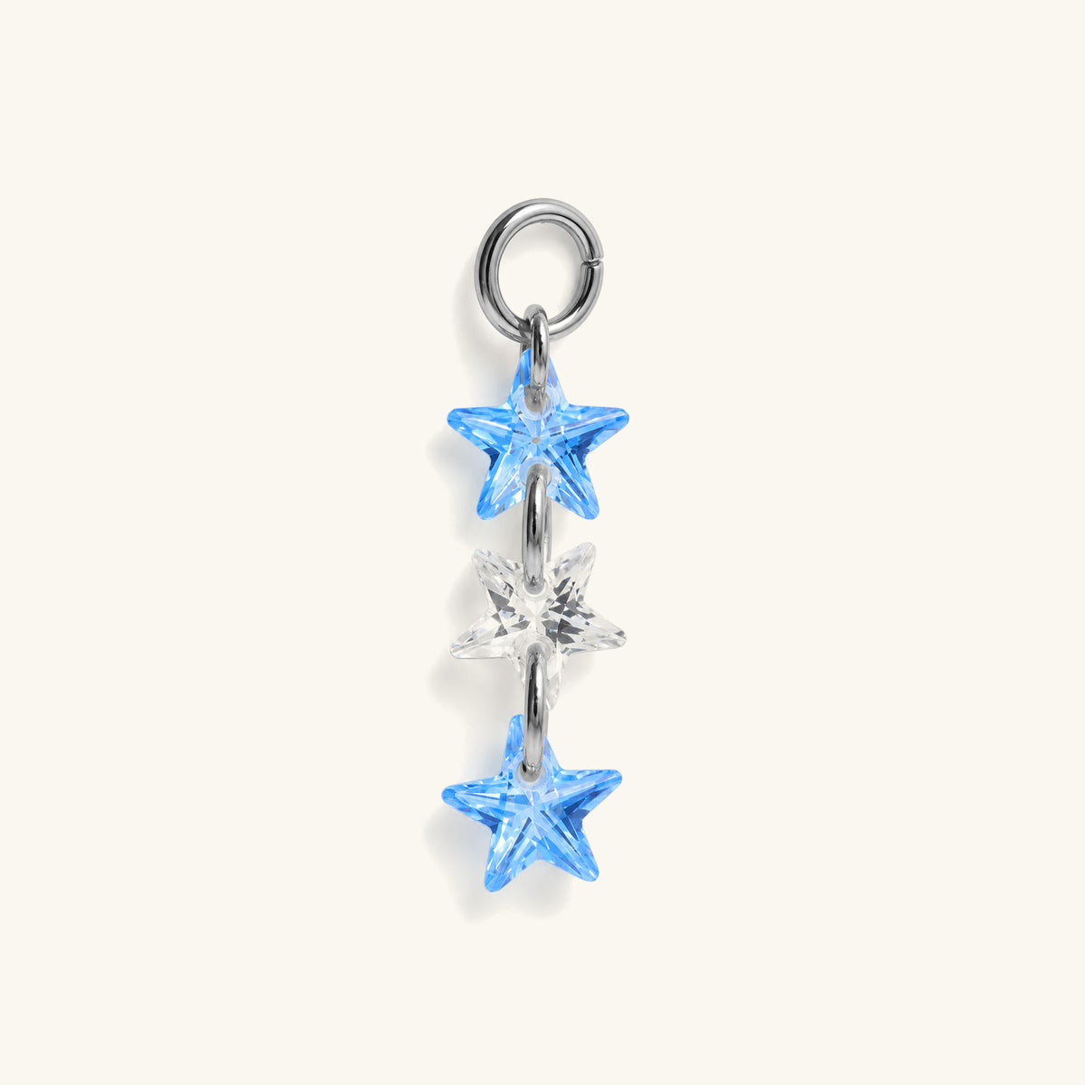 Three Star CZ Charm Drop - OumoJewelry