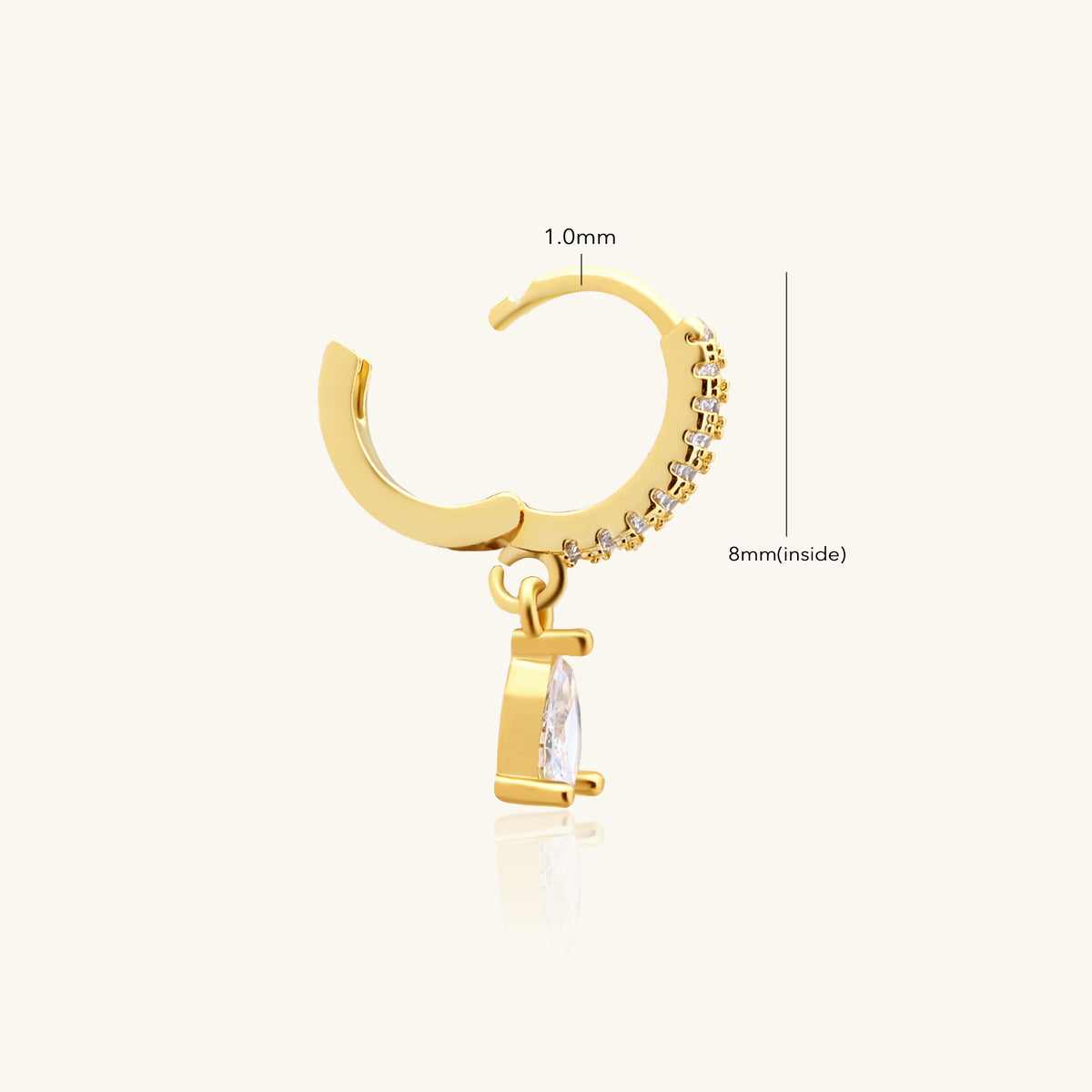 Vanna Hoop - Brass - Lobe - Oumo Jewelry