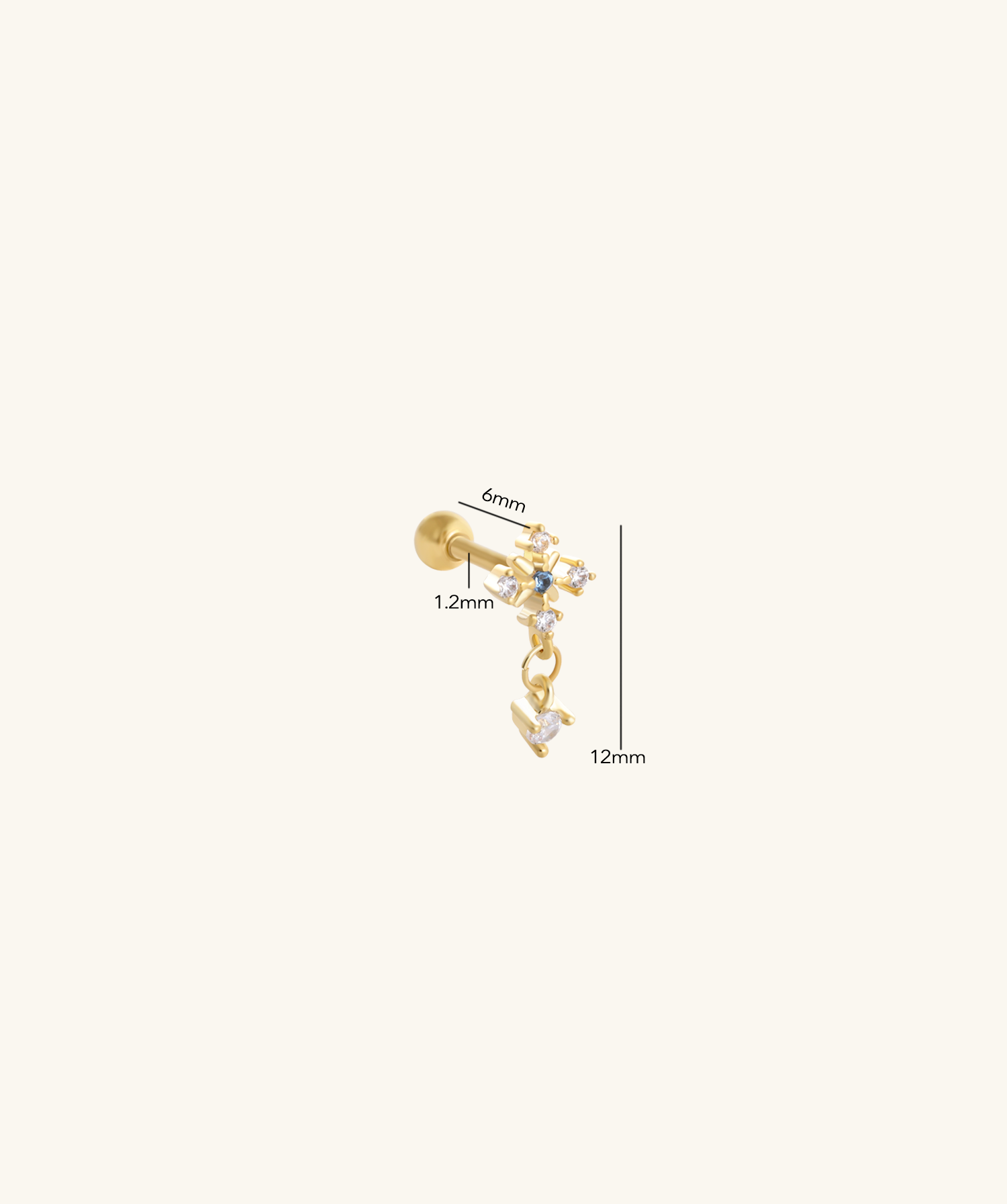 Stardrop Stud - OumoJewelry