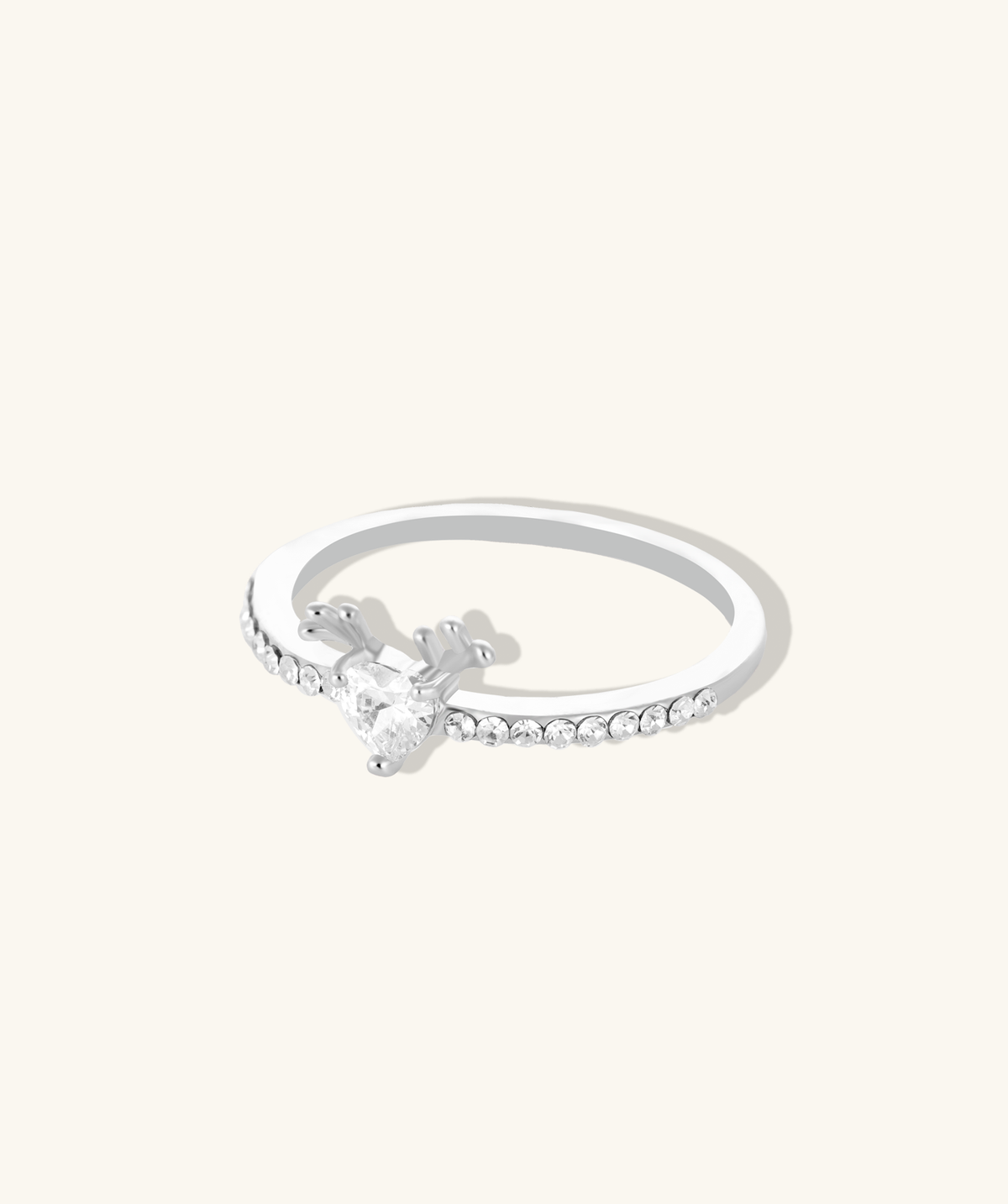 Deer Heart Ring - Brass - Oumo Jewelry