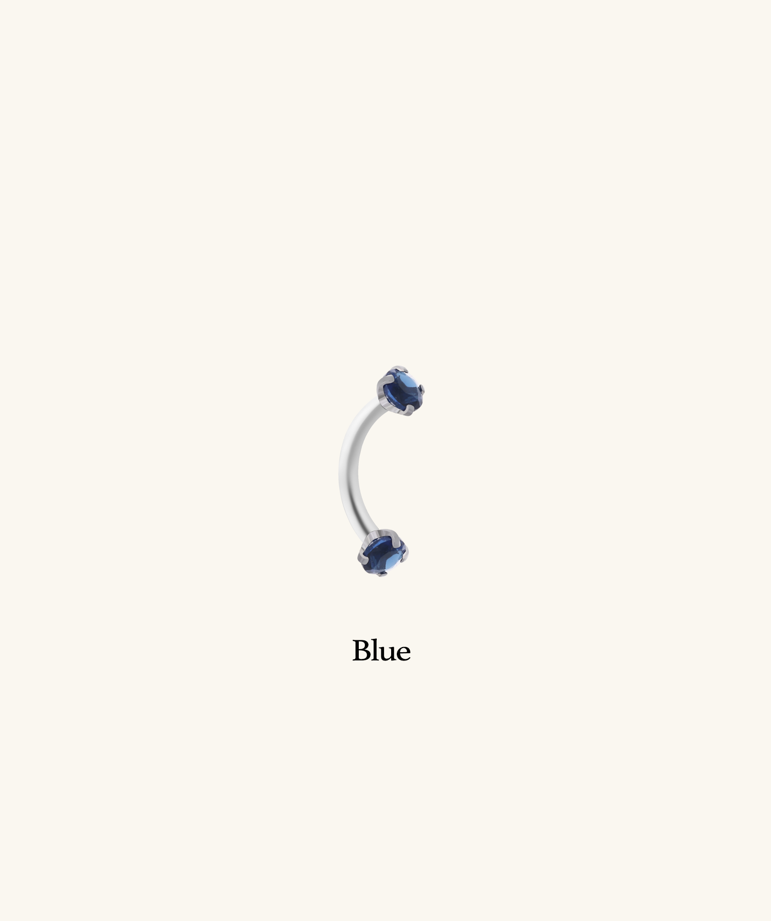 Charm Gem Curved Barbell - OumoJewelry
