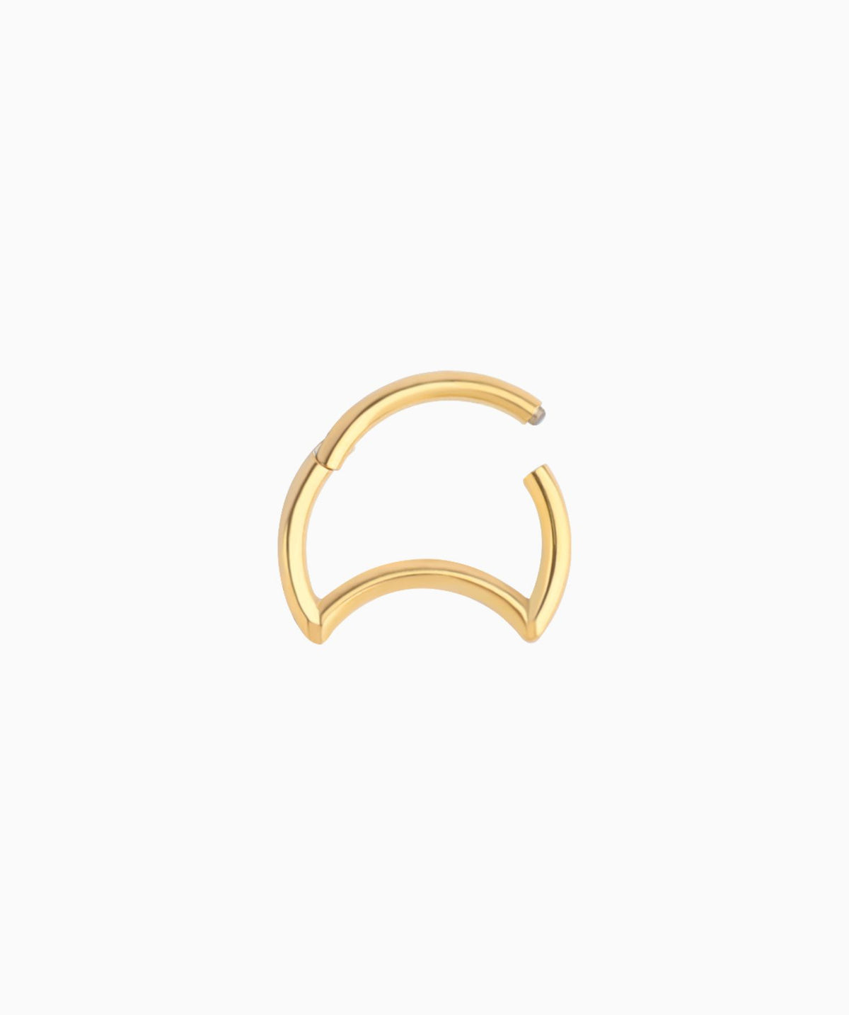 Crescent Clicker Hoop - Stainless Steel - Daith, Septum - Oumo Jewelry