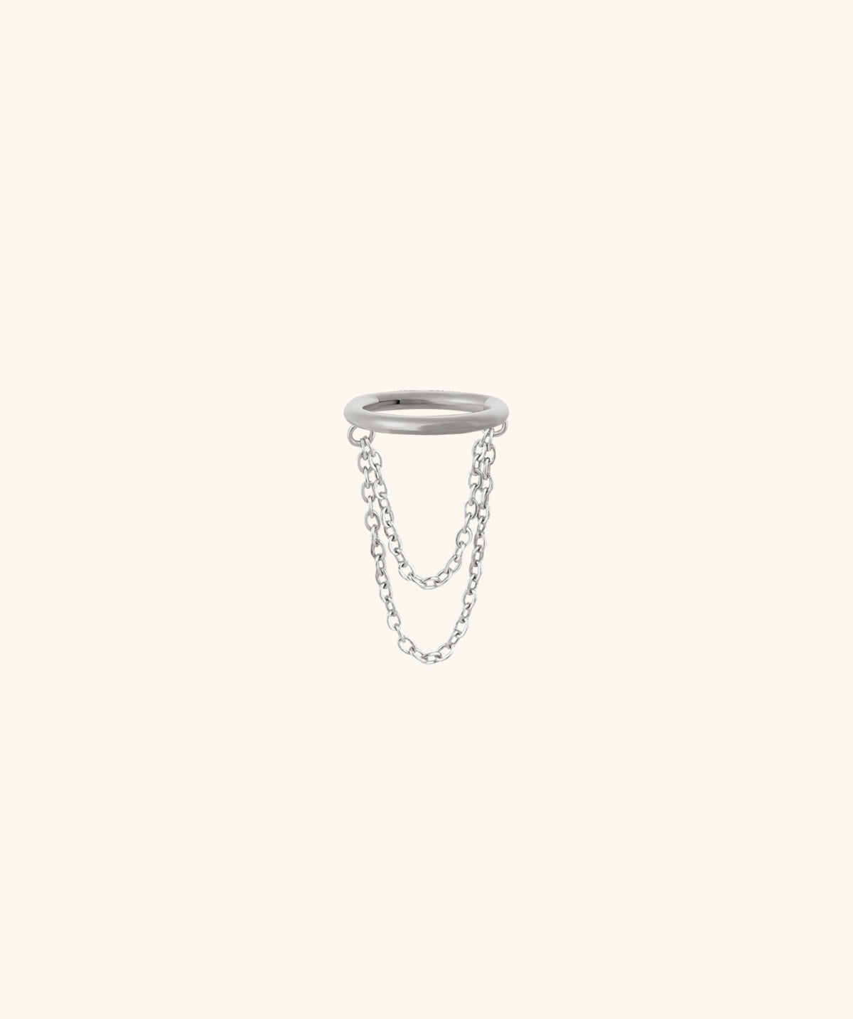 Chain Clicker Hoop - Stainless Steel - Helix, Conch - Oumo Jewelry