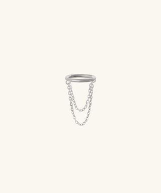 Titanium Chain Clicker Hoop - OumoJewelry