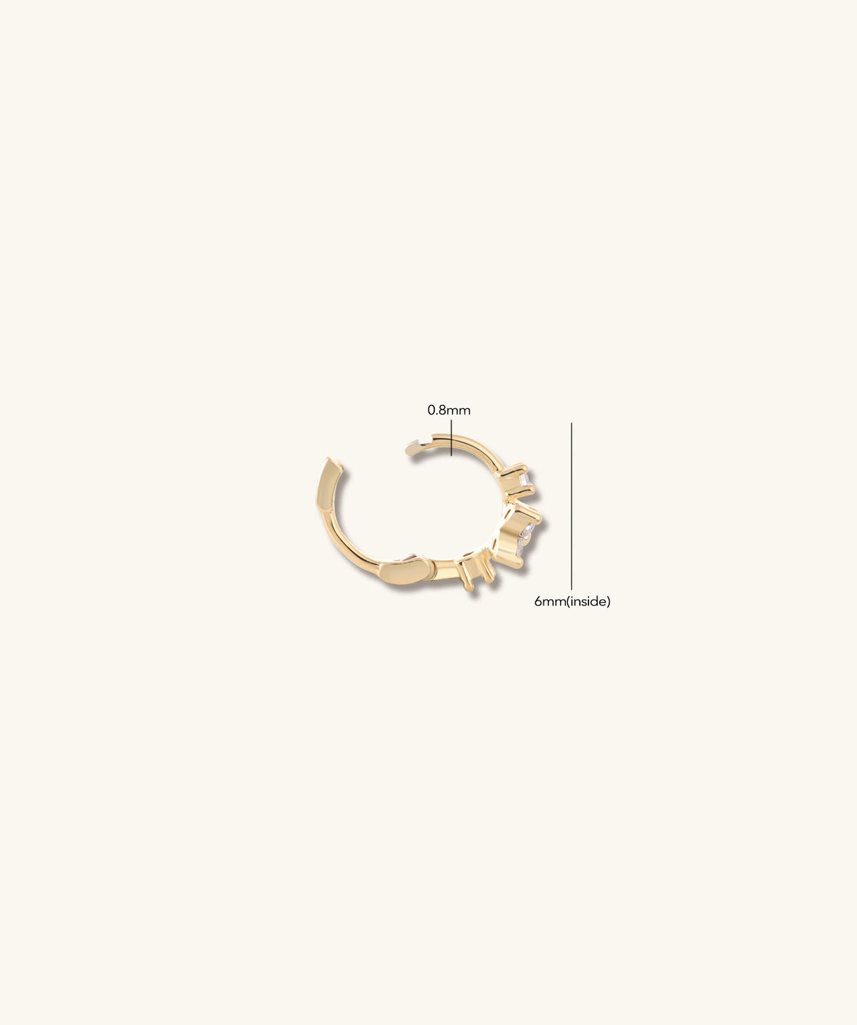 Blossom Hoop - Brass - Helix - Oumo Jewelry