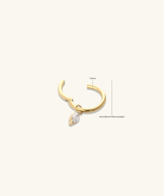 Titanium Marquise Dangle - OumoJewelry