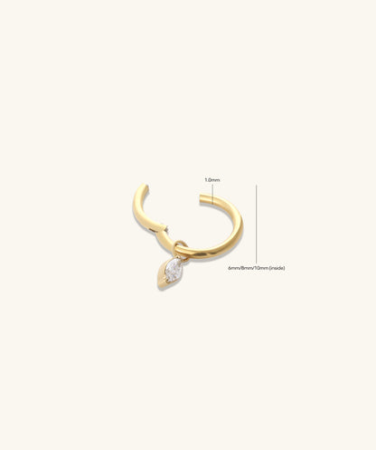 Titanium Marquise Dangle
