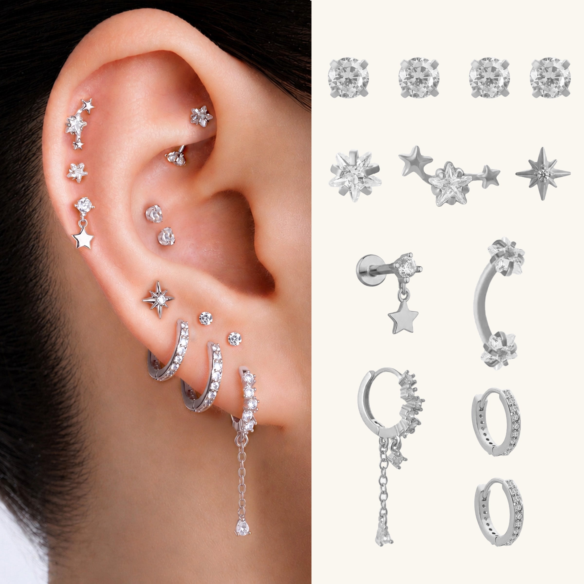 Sable Star Ear Stack Set