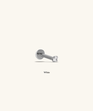 Titanium Charm Gemstones Flatback Stud